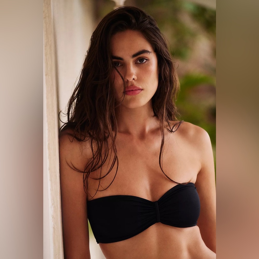 Black Toast Signature Cinch Tube Bikini Top